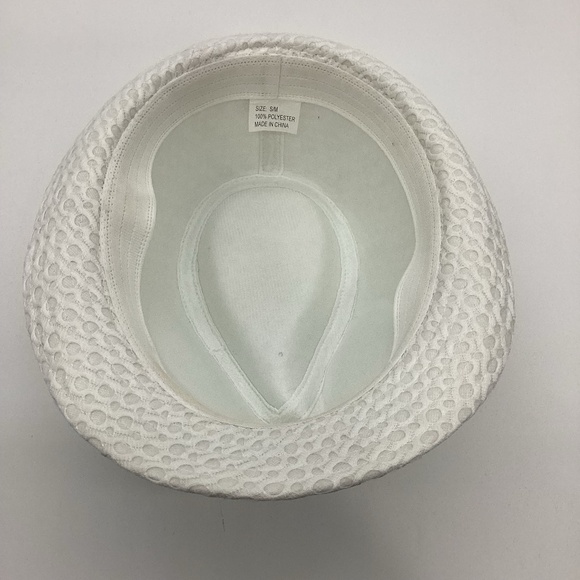 1820. Unisex White Textured Fedora Hat Size S/M NWOT - Picture 3 of 3